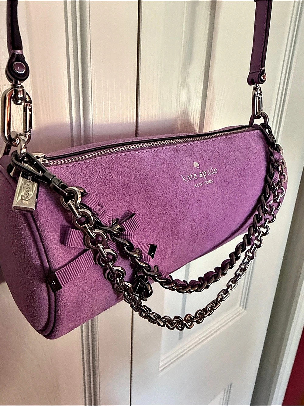 Kate Spade Roulette Suede Mini Convertible Bag Like New - Picture 3 of 11